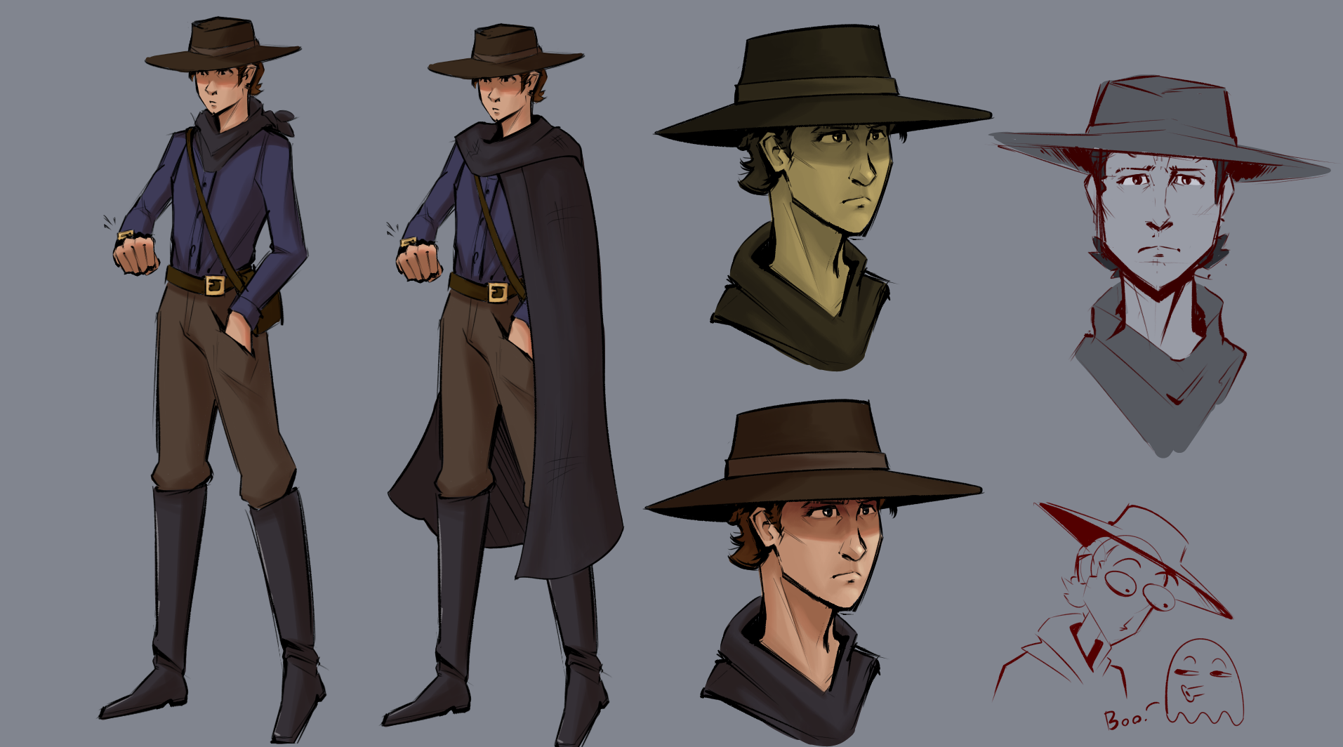 Game Protaganist (Jesse Moore) Concept Art