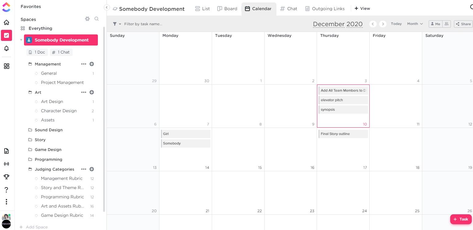 Team Clickup Task Site
