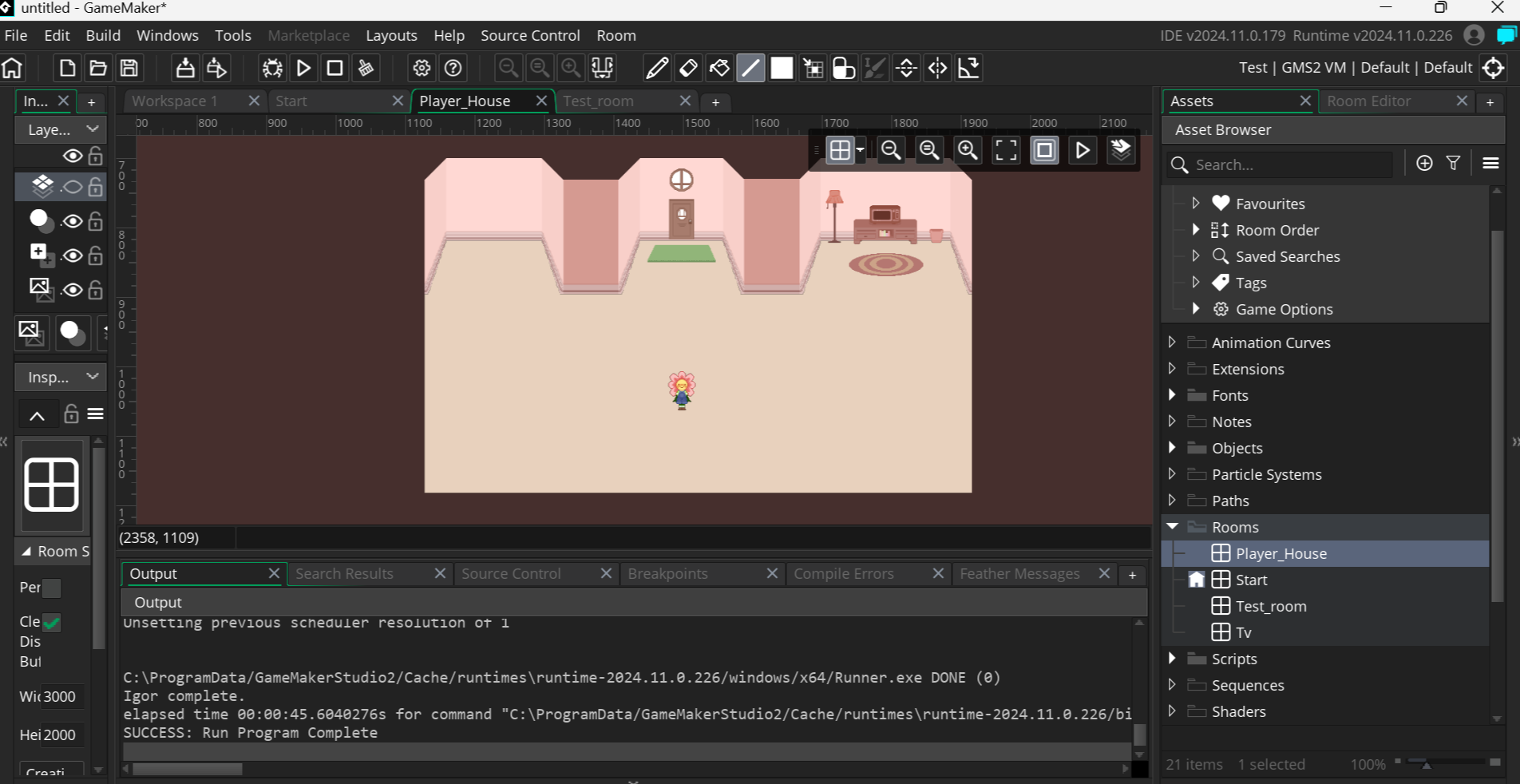 Making the player's house