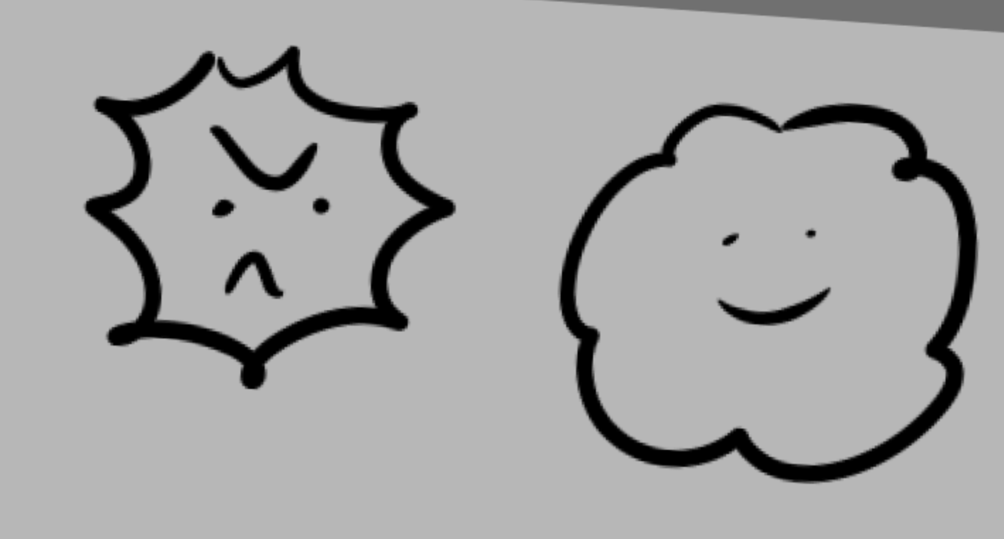 Cloud and Spike enemies concept art