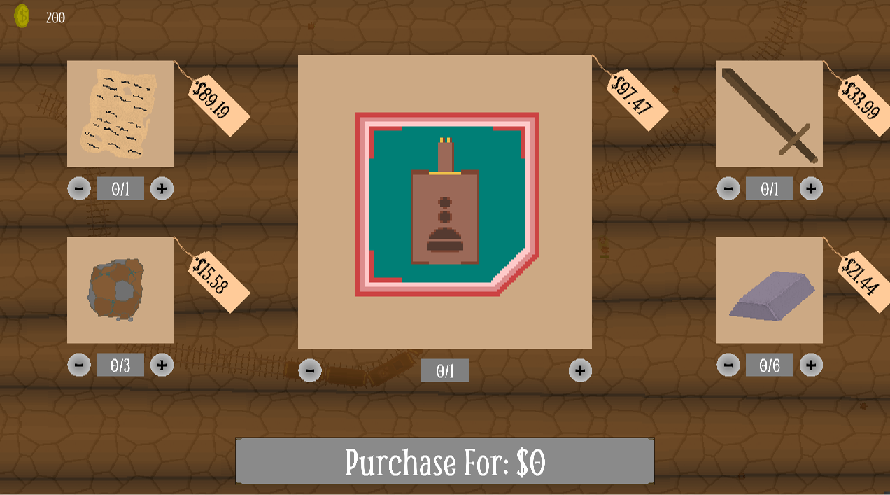 UI for the trading posts