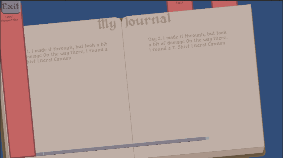 Journal - Level Summaries