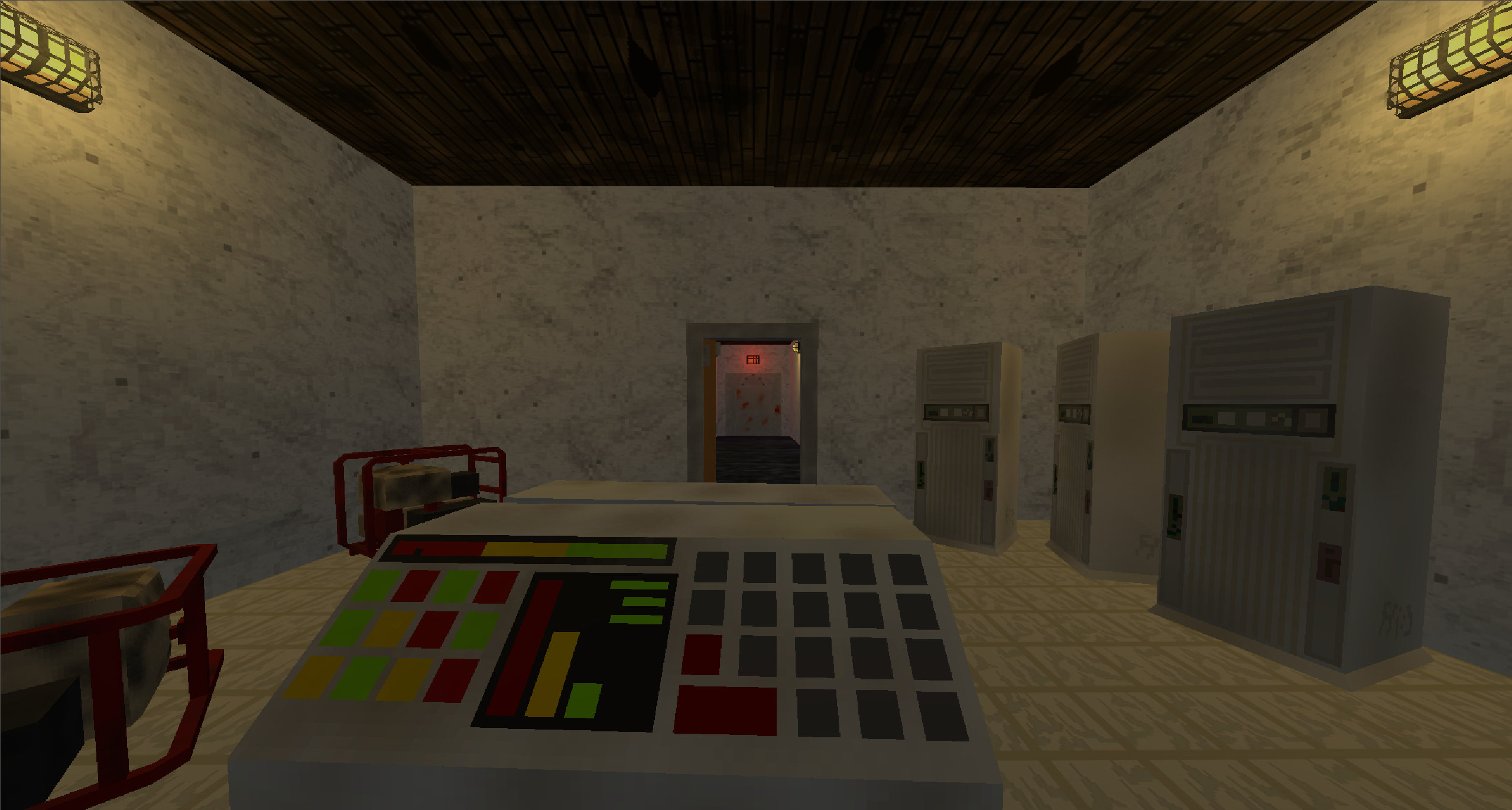 The backup generator room on the facility entrance floor