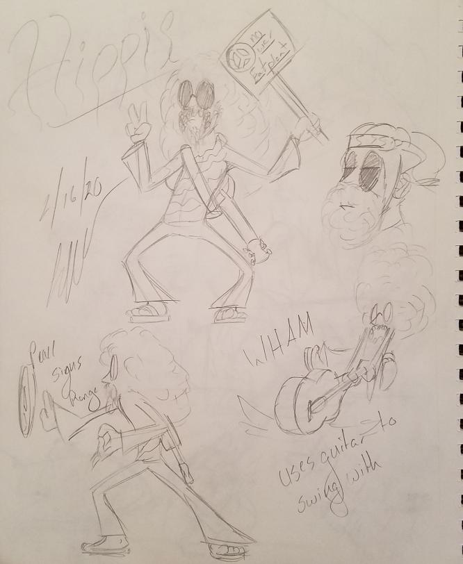 1960s hippie miniboss