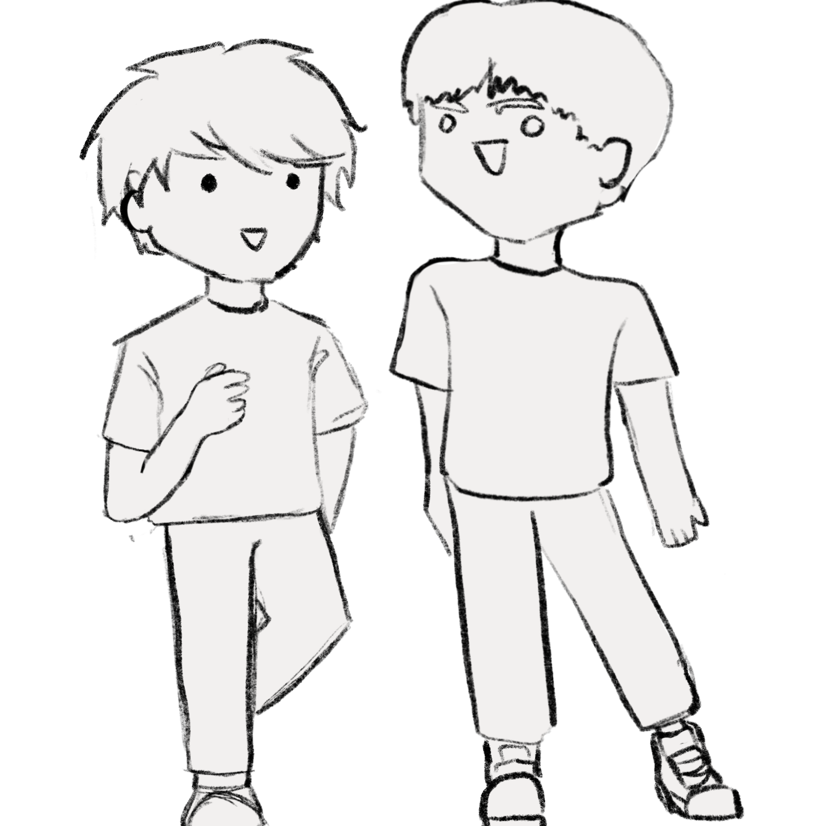 2 boys standing
