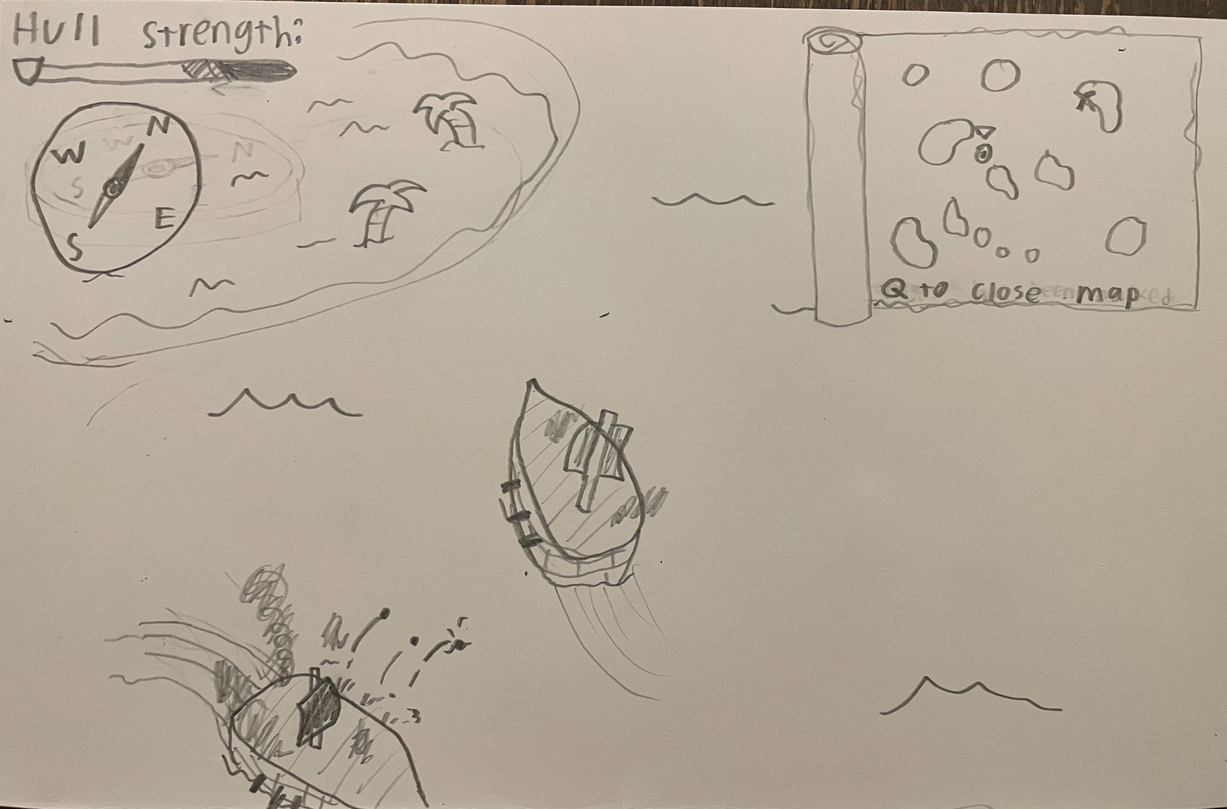 Concept art for boat combat and exploration