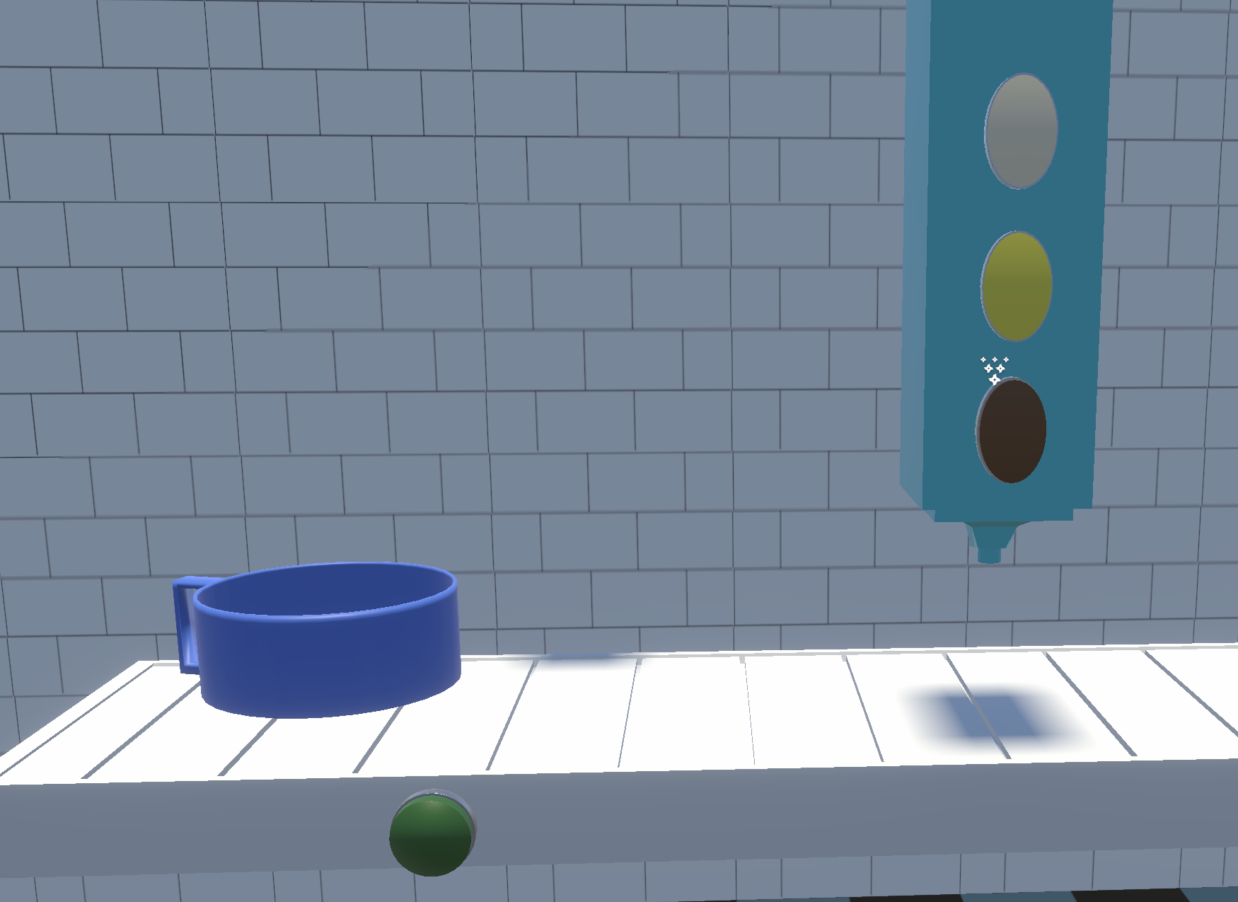 Cake pan and batter station. Vanilla, Lemon and Chocolate.