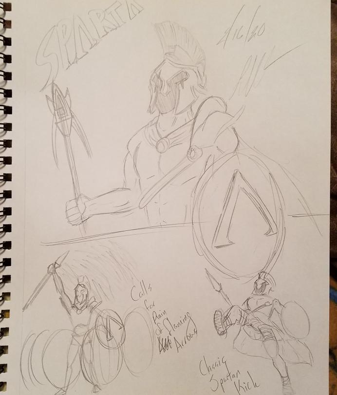 Ancient Roman Spartan miniboss