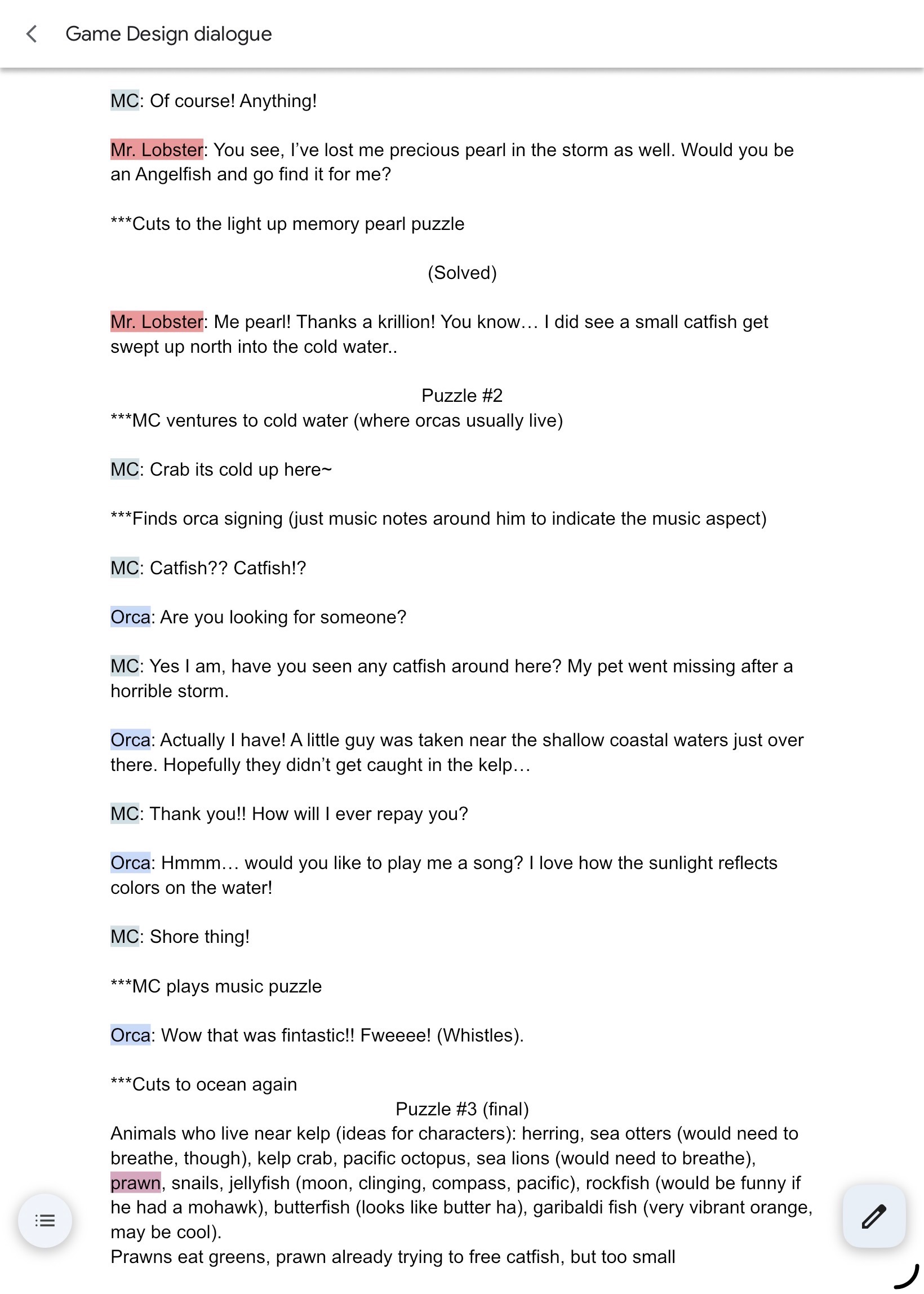 Game Dialogue 2