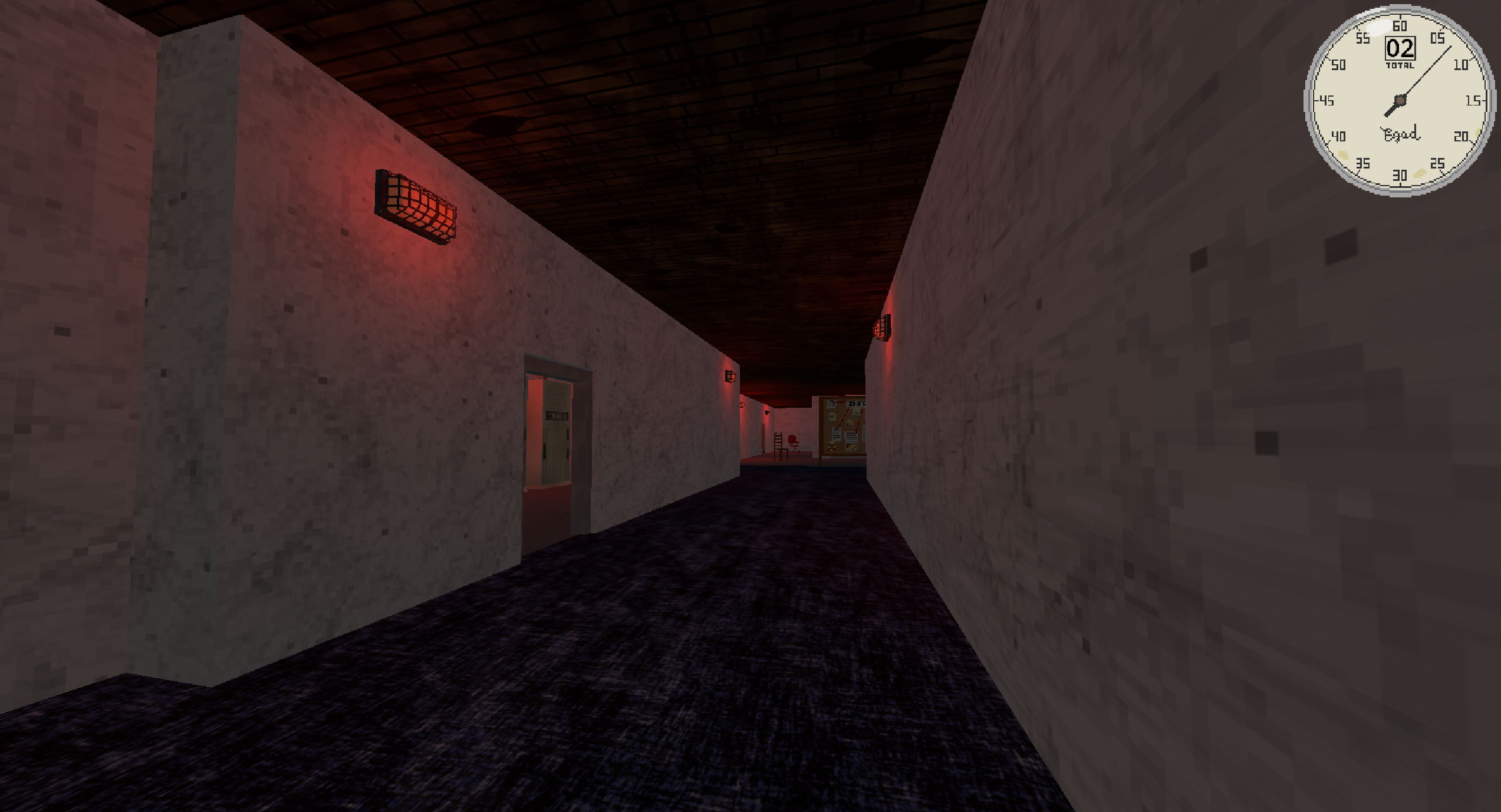 The facility lights are red!