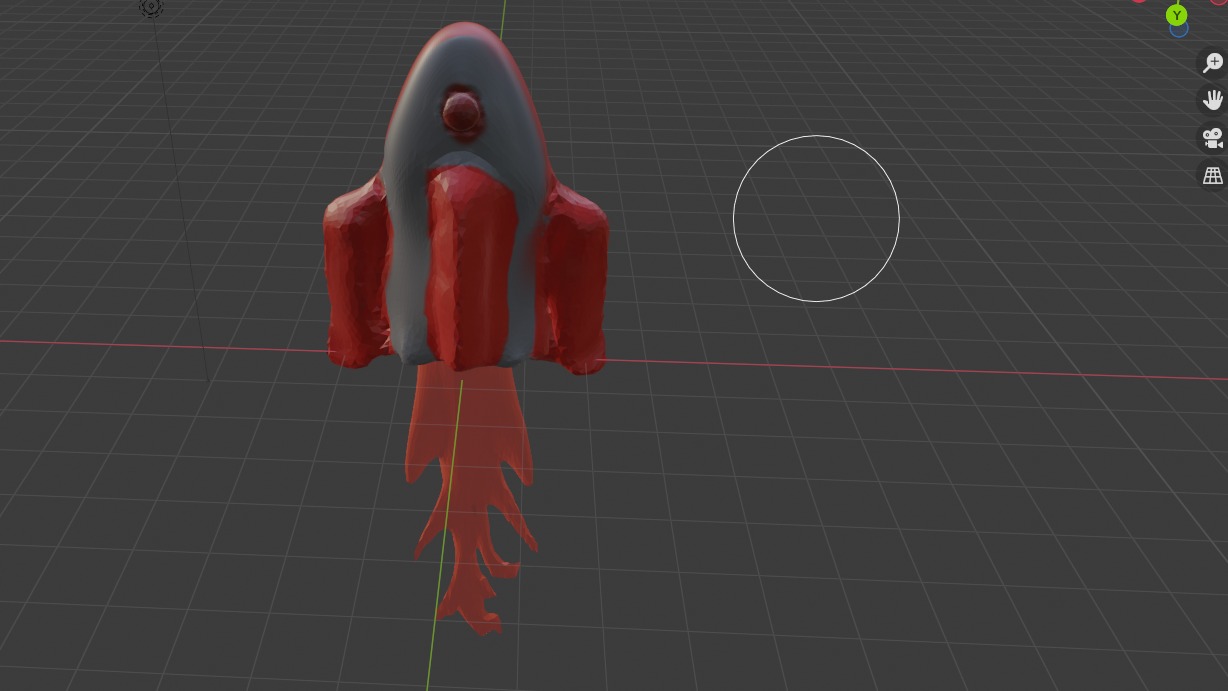 Grey and Red Rocket in the making