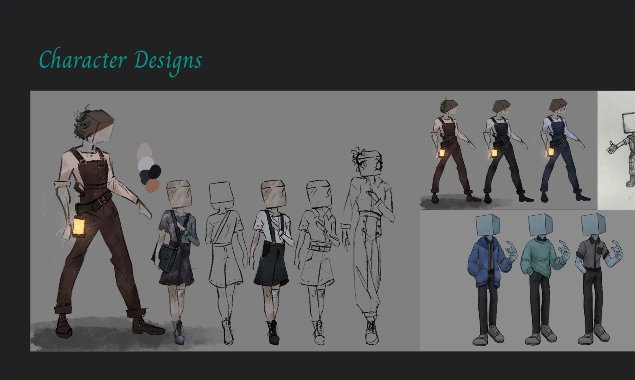 Project Slideshow Character Designs