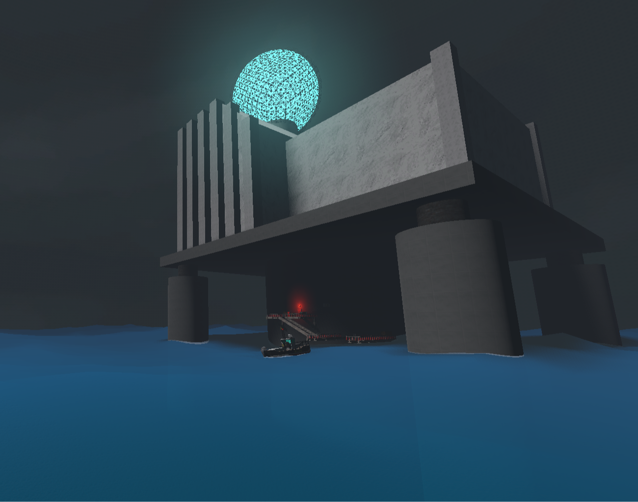 Boat About to Reach the Facility