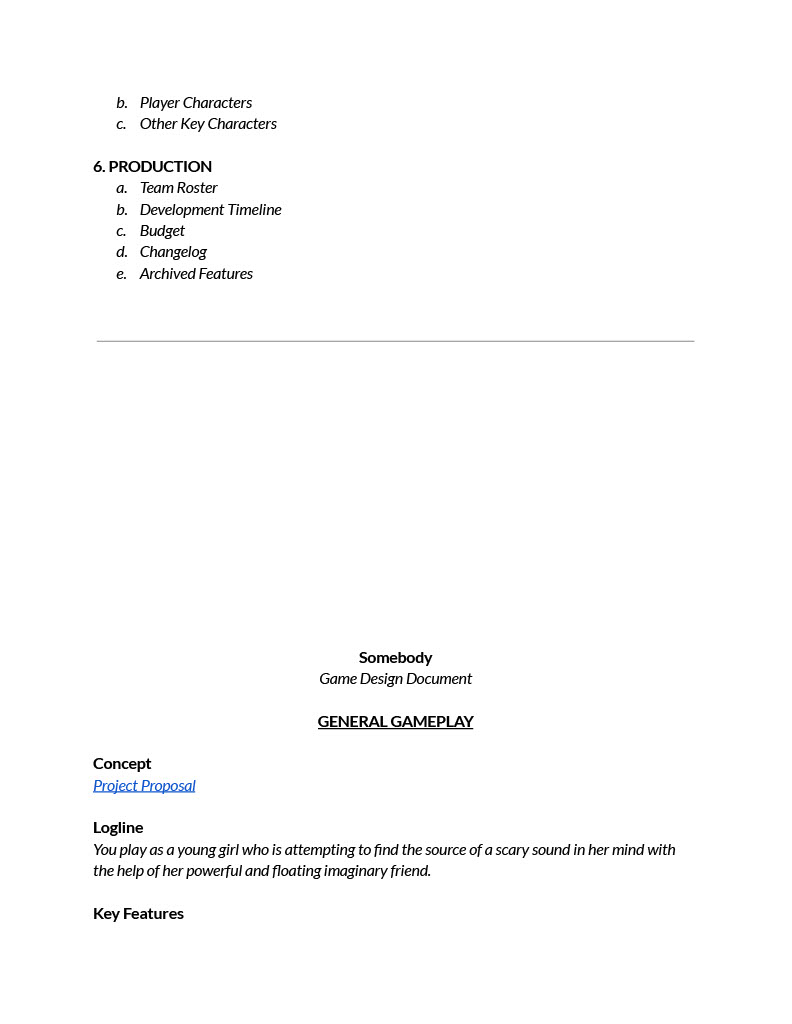 Somebody Game Desgin Document pg 2
