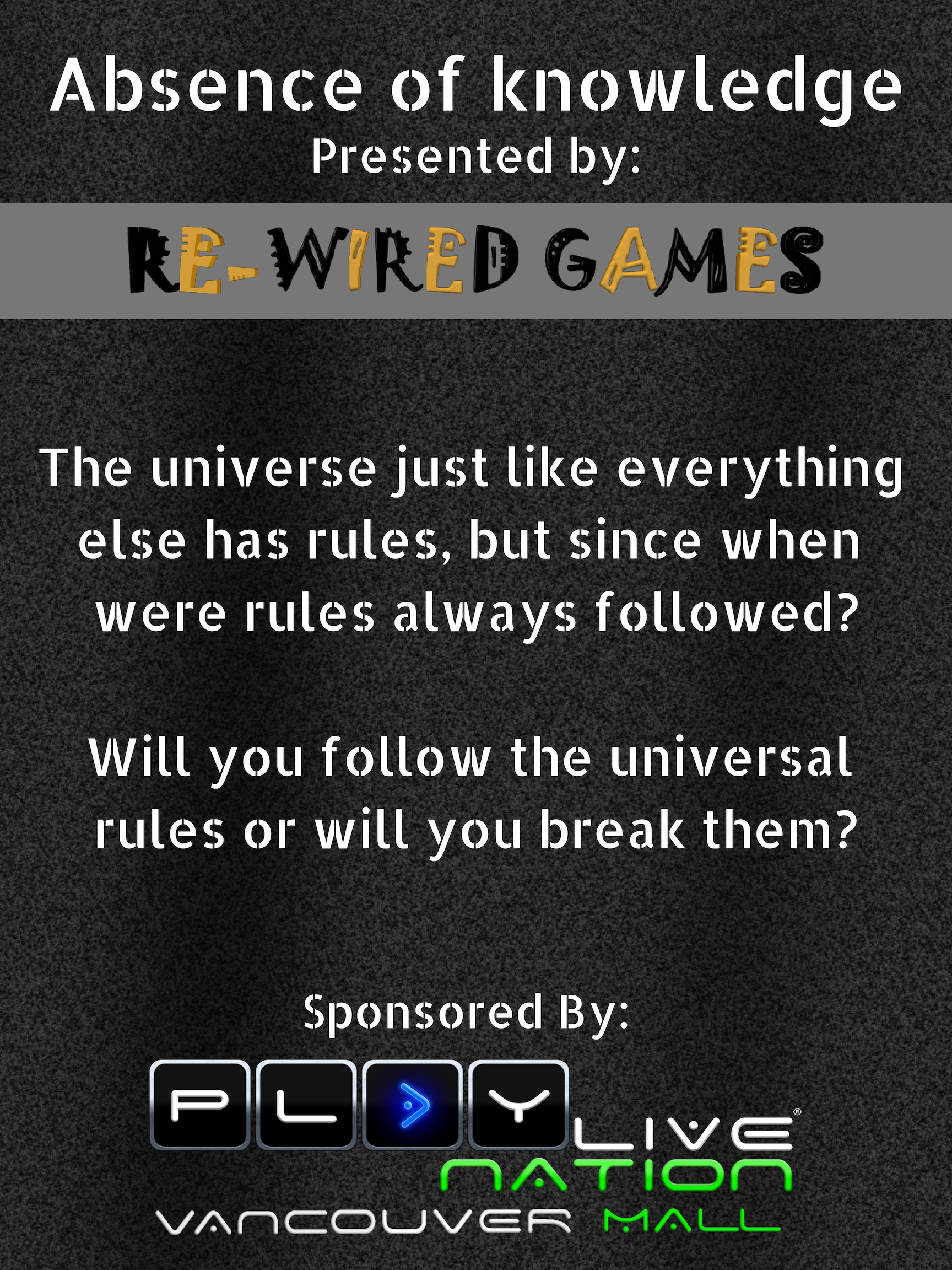 Absence of knowledge poster