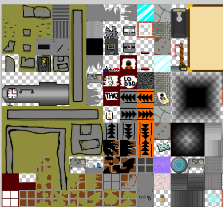 Screenshot of some of the tileset