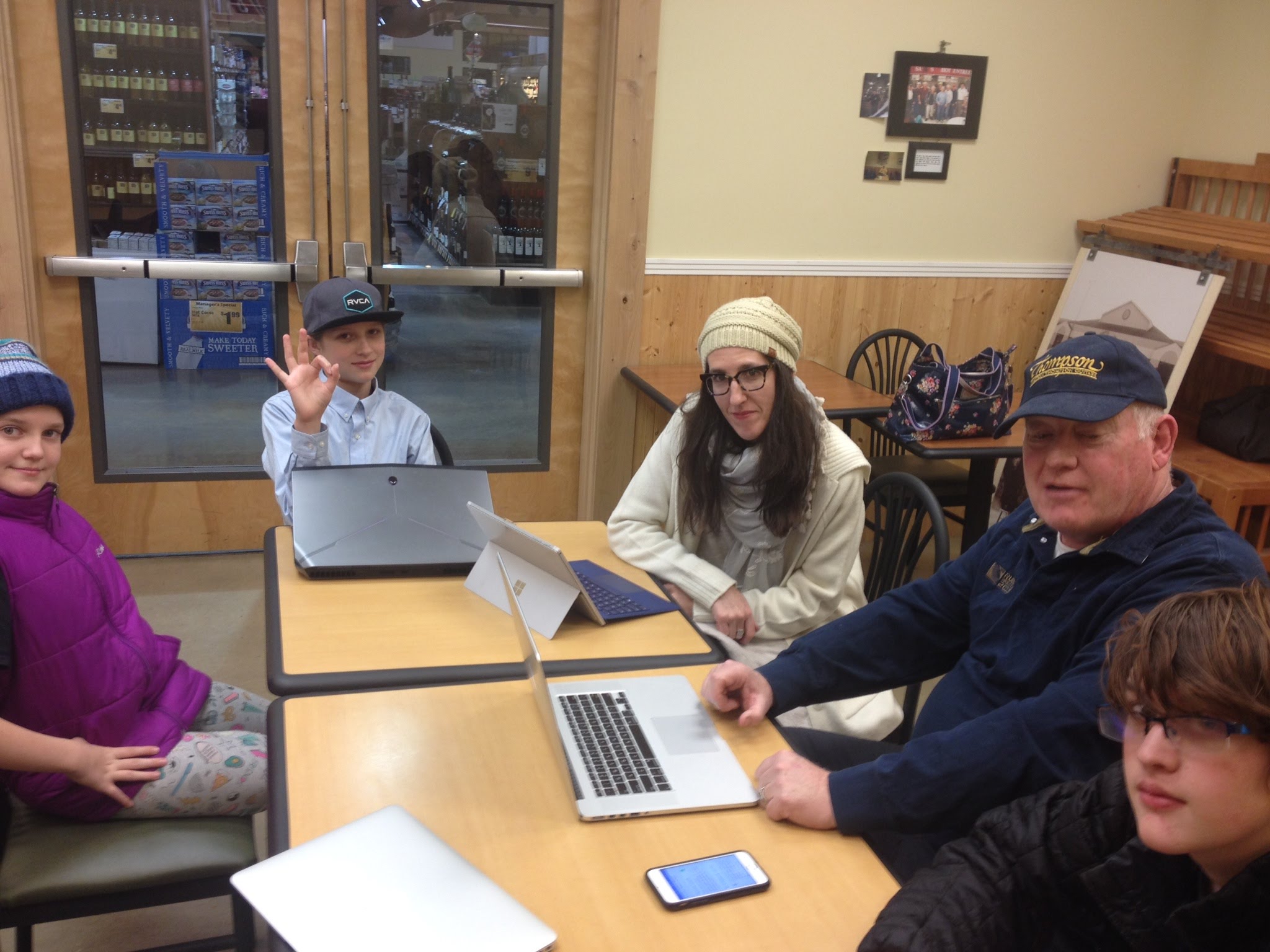 Original team meeting place: grocery store community room