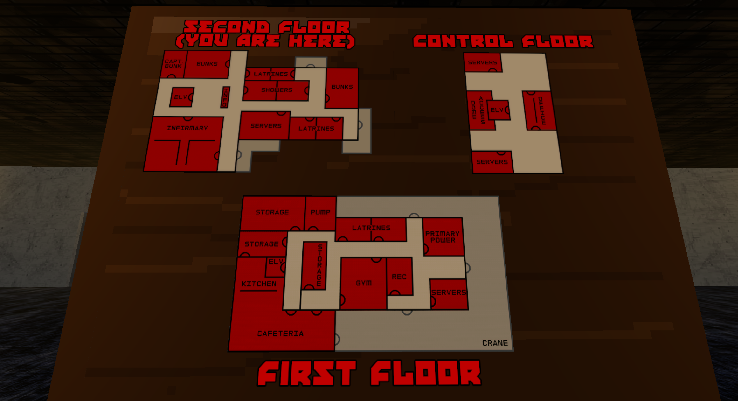 Maps of the facility floors