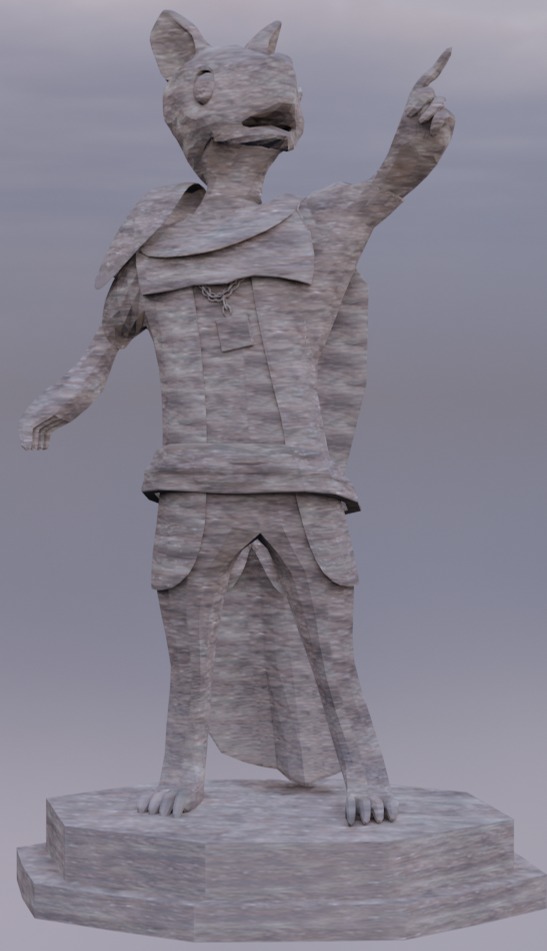 Emberclaw Statue Render