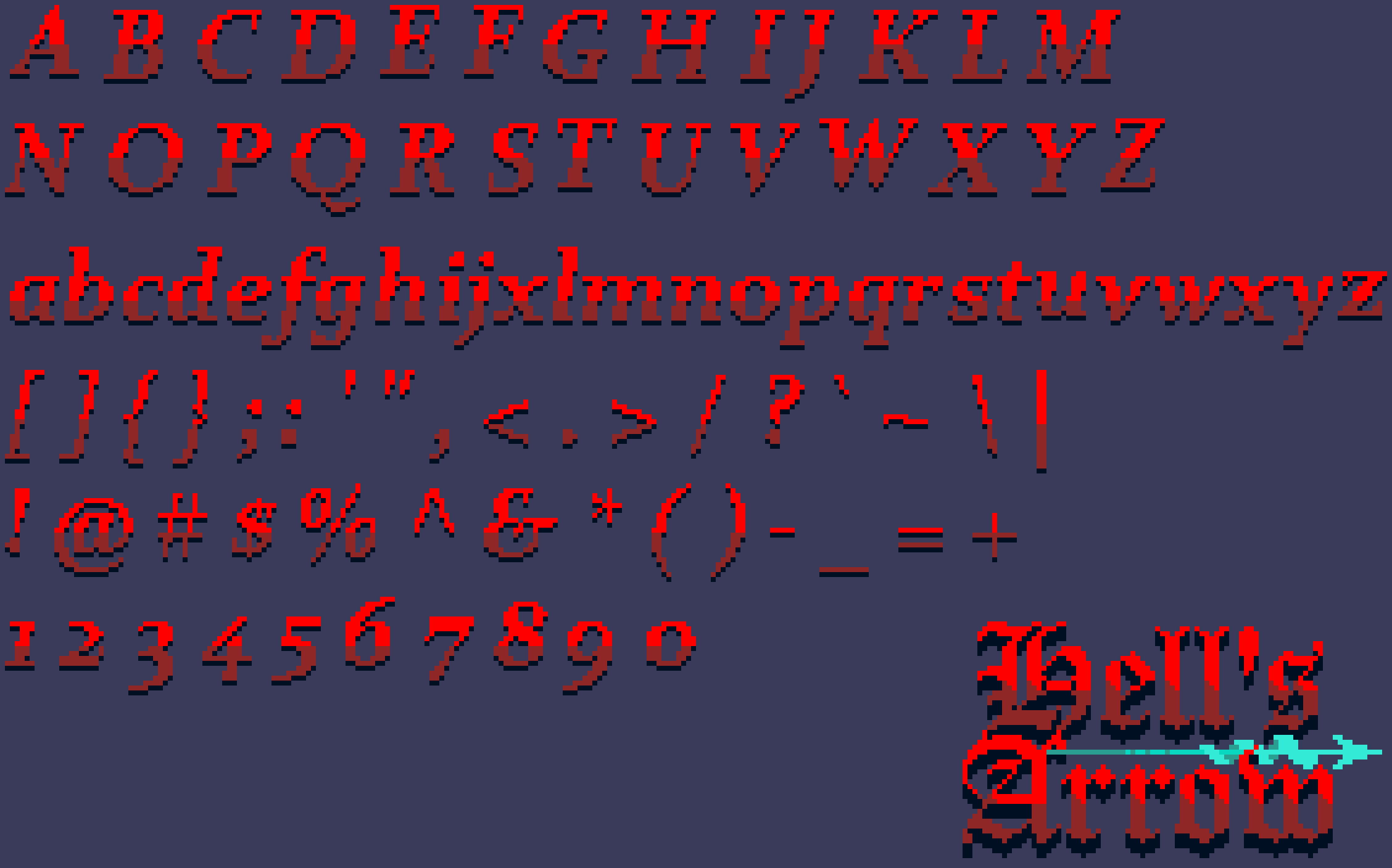 Custom pixel art font 