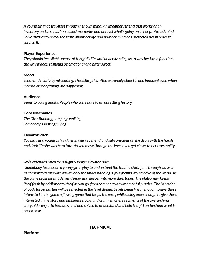 Somebody Game Desgin Document pg3