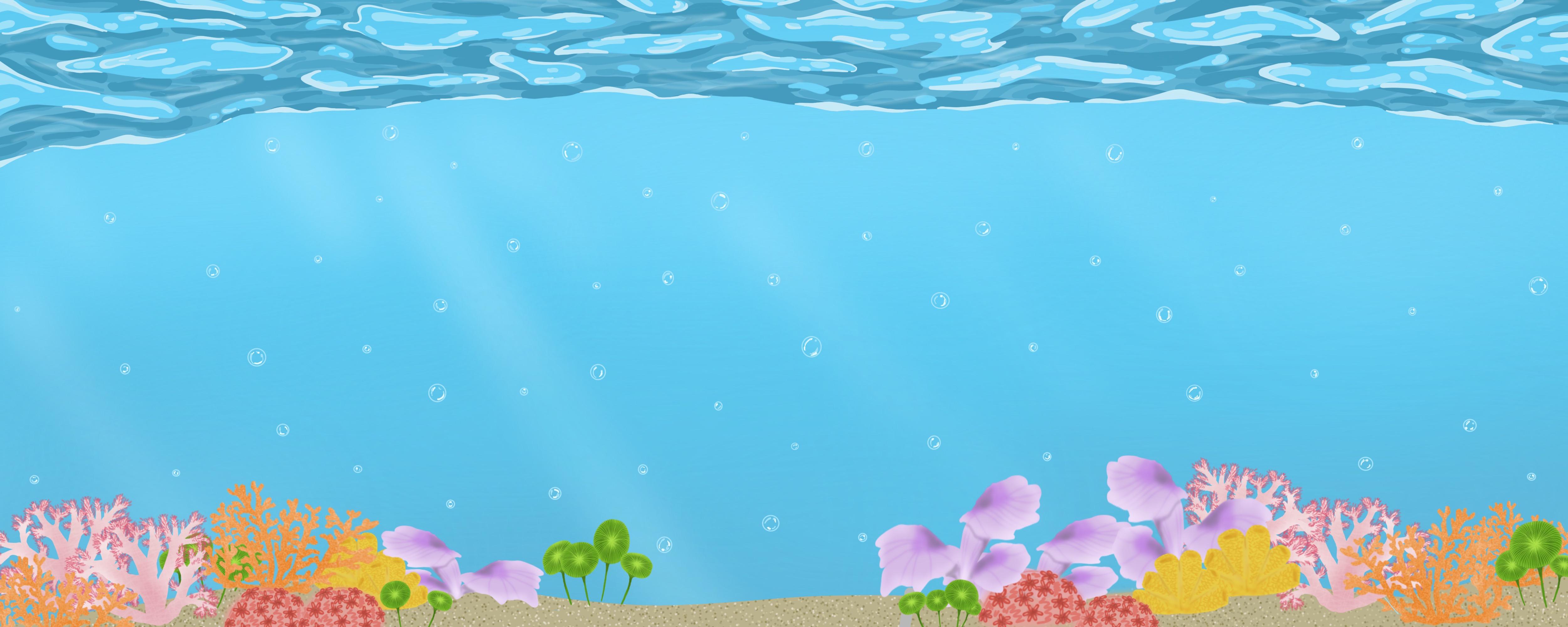 Warm ocean coral reef background