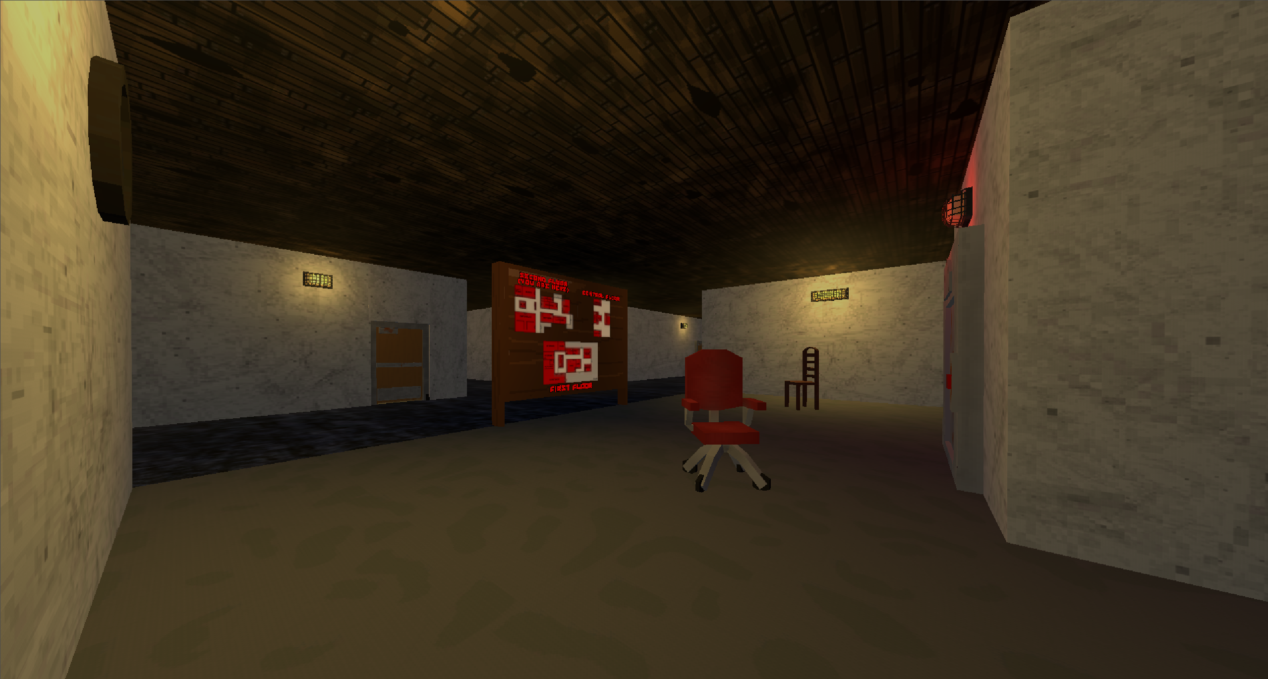 The map on the Second Floor by the Entrance